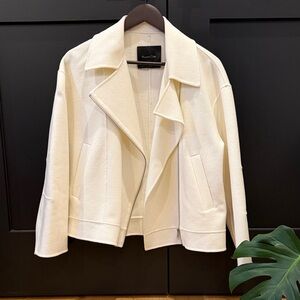 Massimo Dutti Cream wool blend Women's Jacket